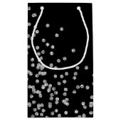 輝く銀色の星が擬人化される スモールペーパーバッグ (裏面)