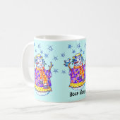 輝く雪だるまマグカップ コーヒーマグカップ (正面左)