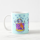 輝く雪だるまマグカップ コーヒーマグカップ (左)