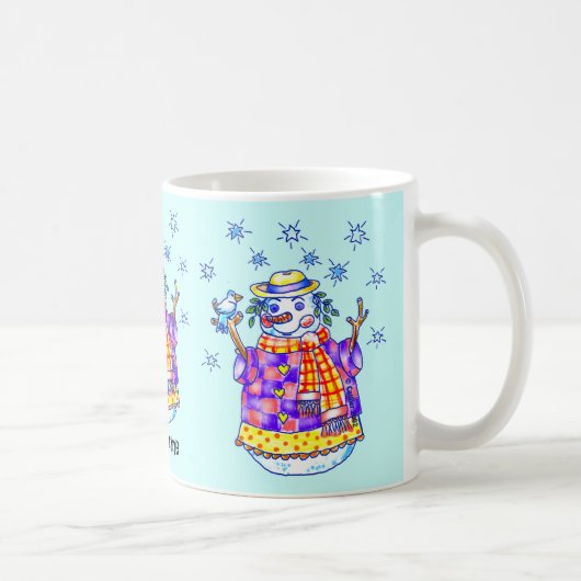 輝く雪だるまマグカップ コーヒーマグカップ (右)