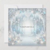 輝く雪の森の結婚式 招待状 (裏面)
