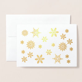 輝く雪の結晶それを雪に追加する写真、あなたの名前 箔カード