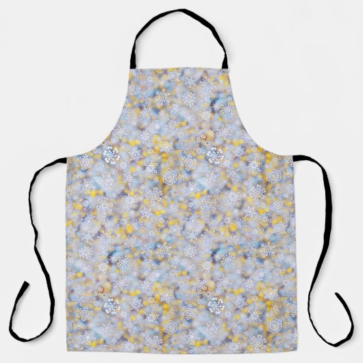 輝く雪の結晶 エプロン (正面)