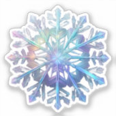 輝く雪の結晶 シール (正面)