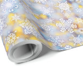 輝く雪の結晶 ラッピングペーパー (ロールコーナー)