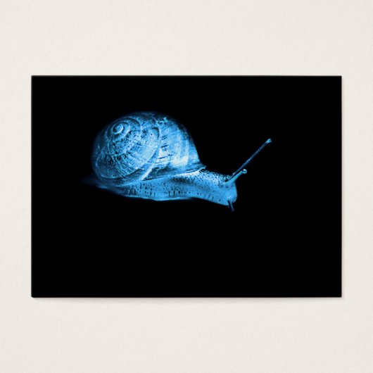 輝く青いネオンのカタツムリ (正面)