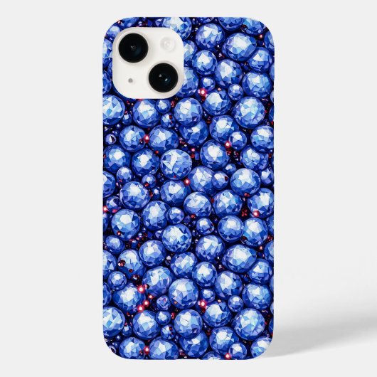 輝く青い宝石の模様 Case-Mate iPhoneケース (裏面)