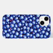 輝く青い宝石の模様 Case-Mate iPhoneケース (裏面 (横))