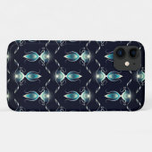 輝く青い宝石の洗練されたルック Case-Mate iPhoneケース (裏面(横))