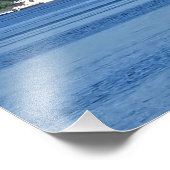 輝く青い湖の夏の日 フォトプリント            (角)