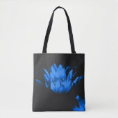 輝く青い睡蓮の花 トートバッグ (正面)