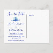 輝く青い蘭の日を保存 案内ポストカード (裏面)