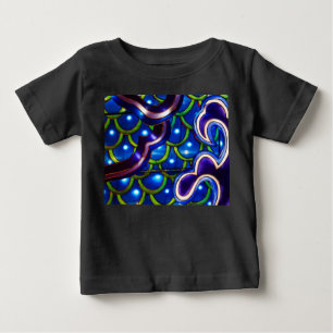 輝く青い鱗 ベビーTシャツ