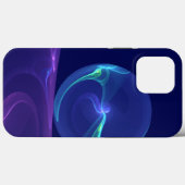 輝く青紫の夢の抽象的フラクタルアート Case-Mate iPhoneケース (裏面 (横))