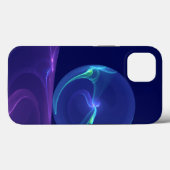 輝く青紫の夢の抽象的フラクタルアート Case-Mate iPhoneケース (裏面 (横))