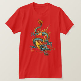 輝く青龍の繁栄の新中国の年 Tシャツ