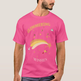 輝く願いを込めた流れ星のプレゼント Tシャツ