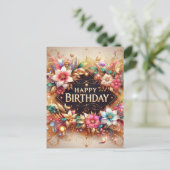 輝く願い：美しい誕生日 ポストカード (スタンド正面)