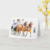 輝く馬車の肖像 カード (黄色い花)