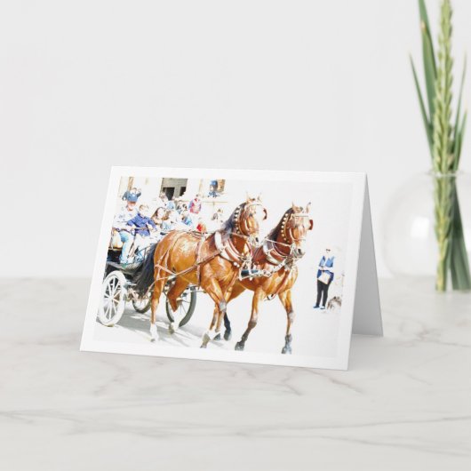 輝く馬車の肖像 カード (正面)