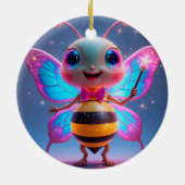 輝く魔法の蜂のキャラクター、スパークル翼 セラミックオーナメント (裏面)