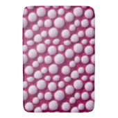 輝く鮮やかなマゼンタのソフトピンクふわふわボール バスマット (正面縦)