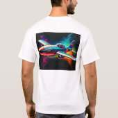 輝く鮮やか脈で魂を解き放つ Tシャツ (裏面)