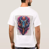 輝く鱗を持つ宇宙の蛇 Tシャツ (裏面)