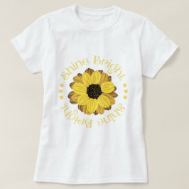 輝く黄色のひまわり Tシャツ