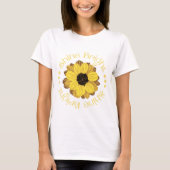 輝く黄色のひまわり Tシャツ (正面)