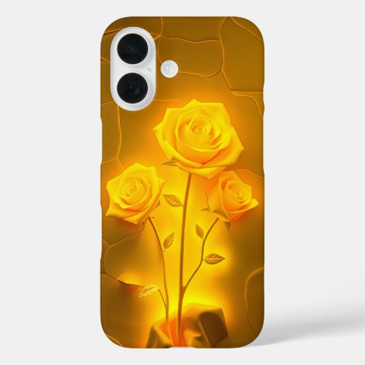 輝く黄色のバラ サンライト Yellow Roses Glow iPhoneケース Case-Mate iPhoneケース (裏面)