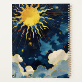 輝く黄金の太陽の天体スカイアート プランナー手帳 (裏面)