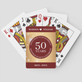 輝く黄金の赤の背景結婚記念日 トランプ