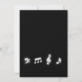 輝く黒の音符 卒業 招待状 (裏面)