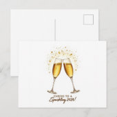 輝く2026年のご招待 インビテーションポストカード (正面/裏面)