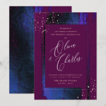 輝く、ウィンター ブルー ブラシ ストローク+カシス