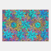 輝く、カラフル星 – 星は常にフィット! ラッピングペーパーシート (正面)