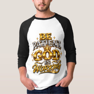 輝く 信仰を持て 神は働いている メンズTシャツ Tシャツ