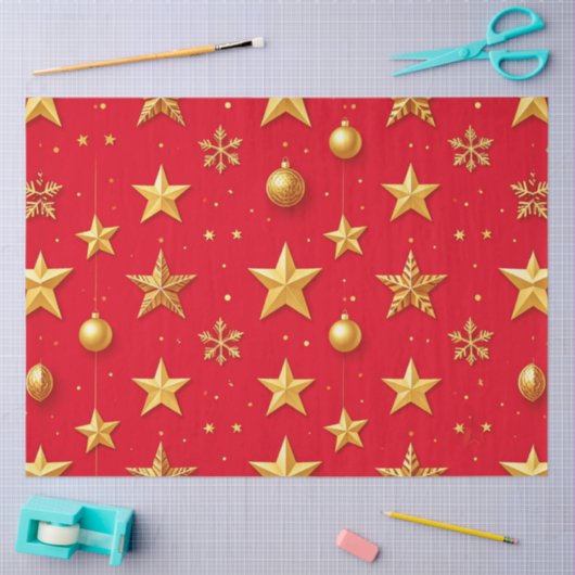 輝く、星空のクリスマス 薄葉紙 (クラフト)