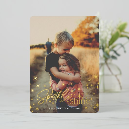 輝く 箔招待状 (立ち正面)