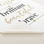 輝く 美しい 勇敢な オーダーメイド ネーム シェルパブランケット (3/4)