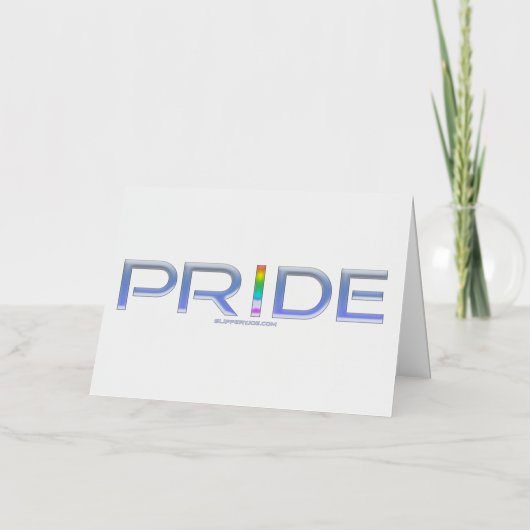輝くSlipperyJoe's prideワードメタル文字 箔グリーティングカード (正面)