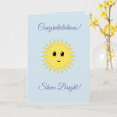 輝けおめでとう カード (黄色い花)