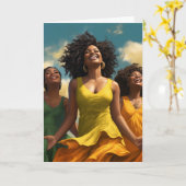 輝ける調和のカード カード (黄色い花)