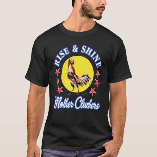 輝けニワトリ母ちゃん鶏もじり Tシャツ (正面)