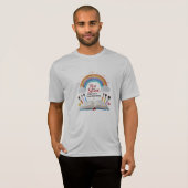 輝け虹色Tシャツ - 創造せよ、学べ Tシャツ (正面フル)