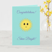 輝け おめでとう カード (黄色い花)