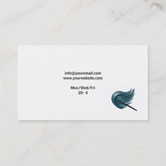 輝はっきりしたくメイクアップアーティスト 名刺 (裏面)