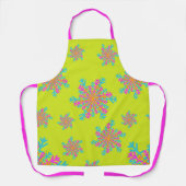 輝はっきりしたく雪カラフルのクリスマモダンス エプロン (正面)