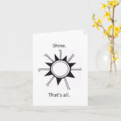 輝やき。 それはすべてです カード (黄色い花)